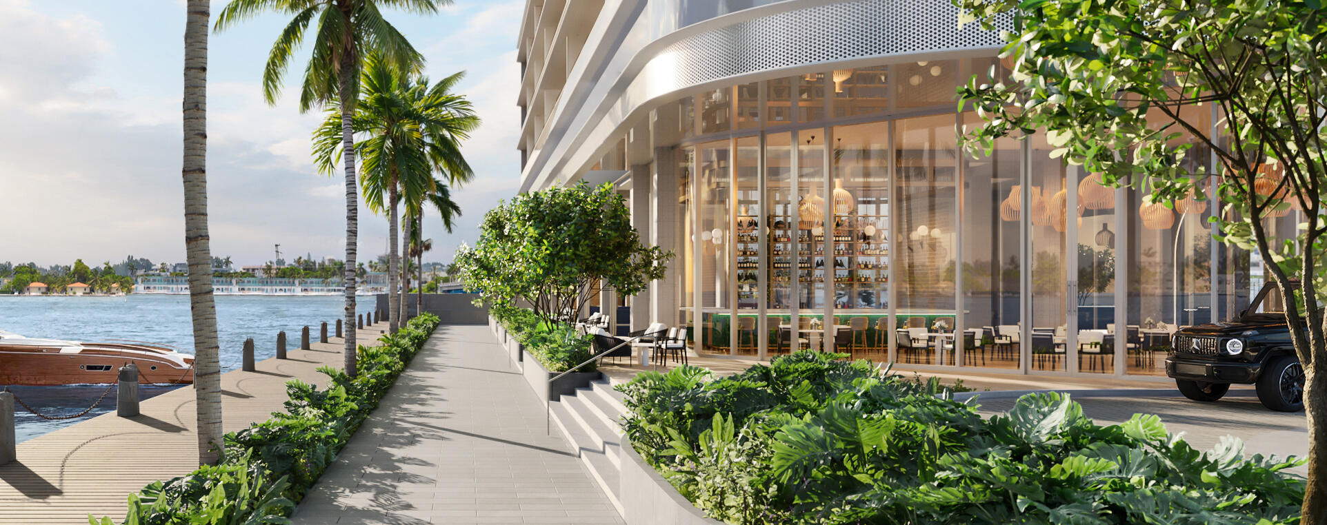 Entrances to the building