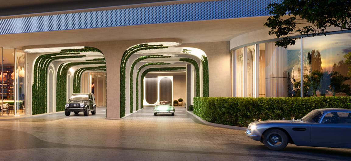 Entrance to the parking lot